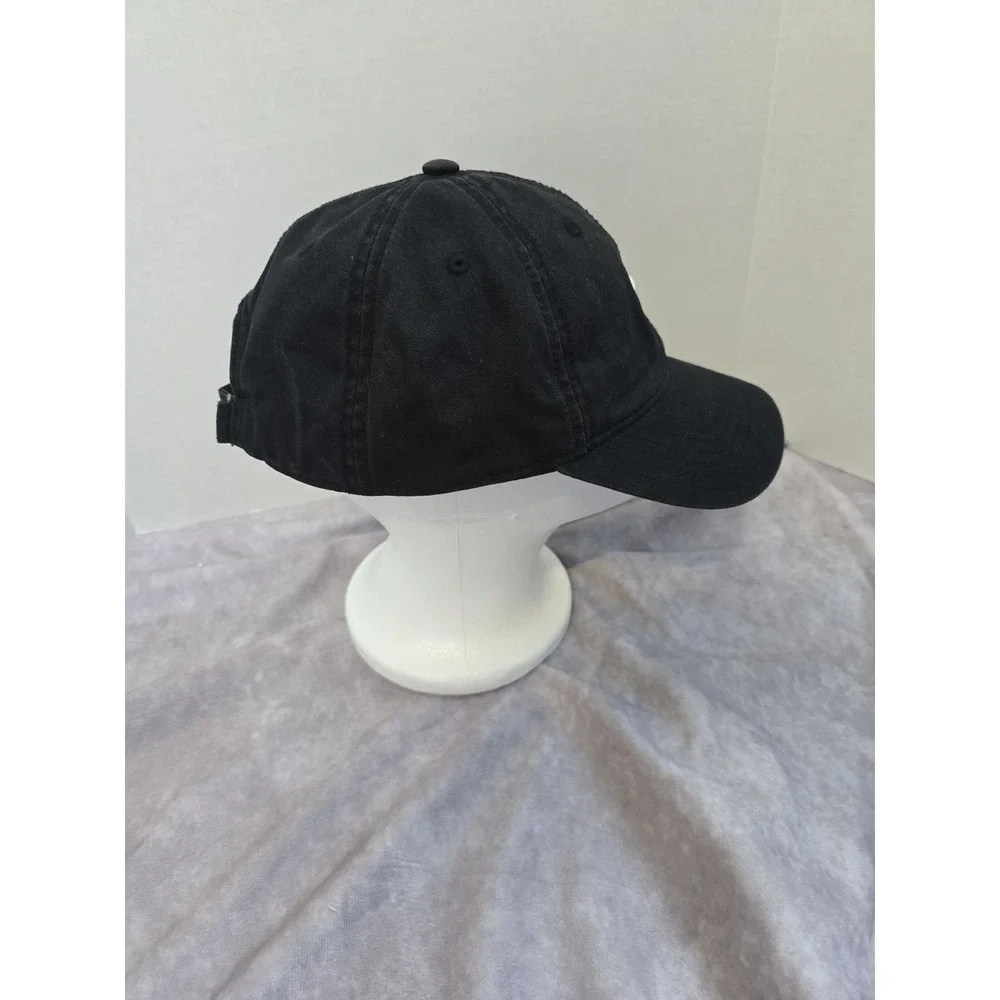 Adidas Baseball Cap Black Solid Trefoil Logo Adjustable Unisex Adults One Size